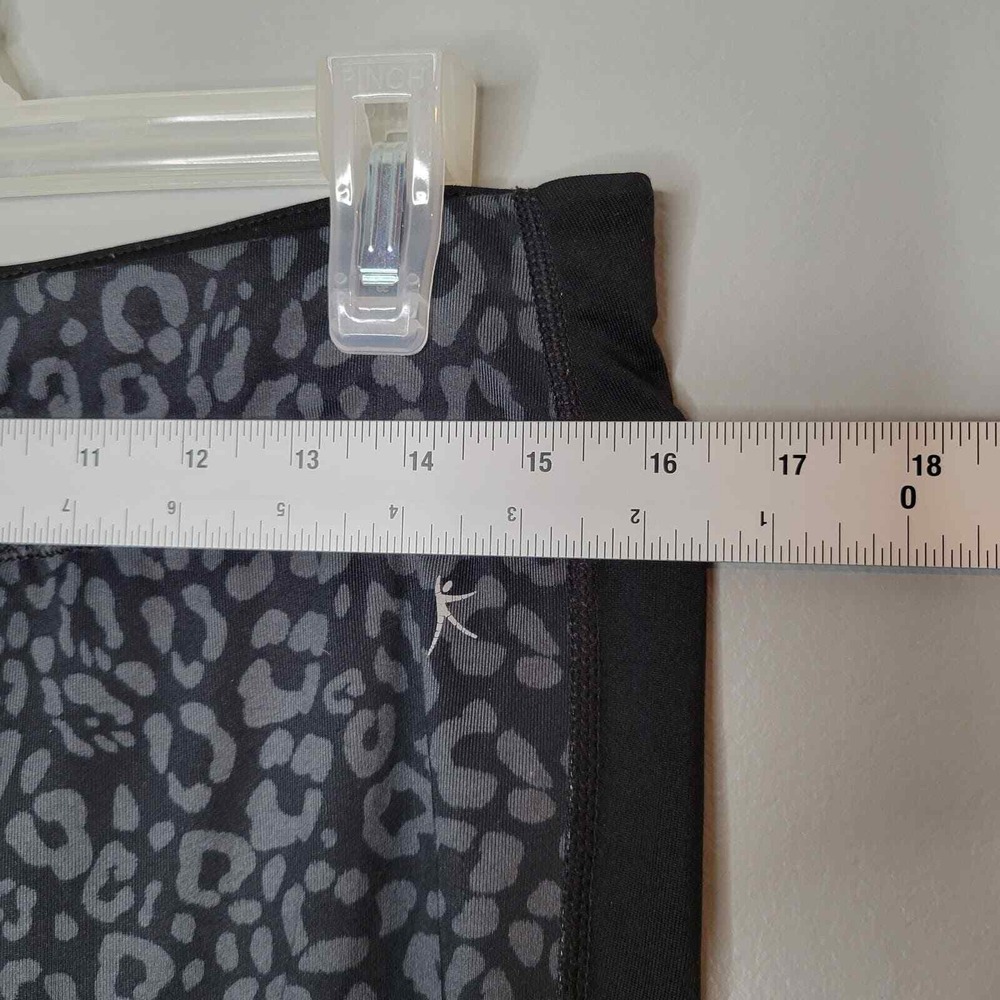 Danskin Now Leggings Size L Gray Black Leopard‎ Print Full Length Yoga Pants Gym - Picture 6 of 9